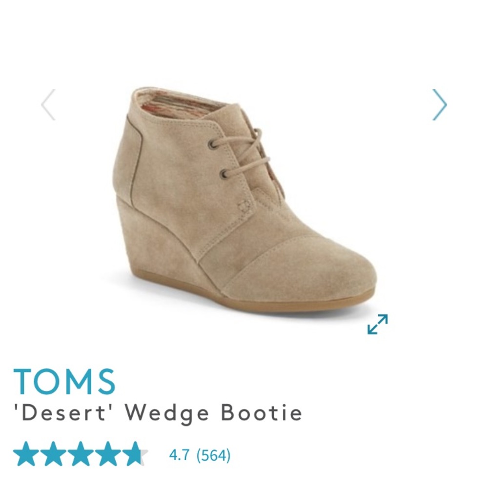 Tom's 'Desert' Wedge Bootie